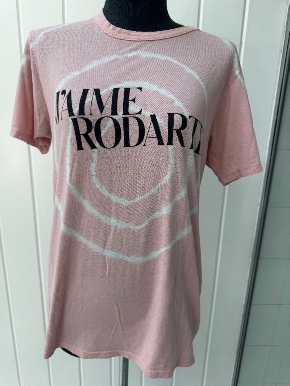 RODARTE LOVE/ HATE PINK T SHIRT SMALL